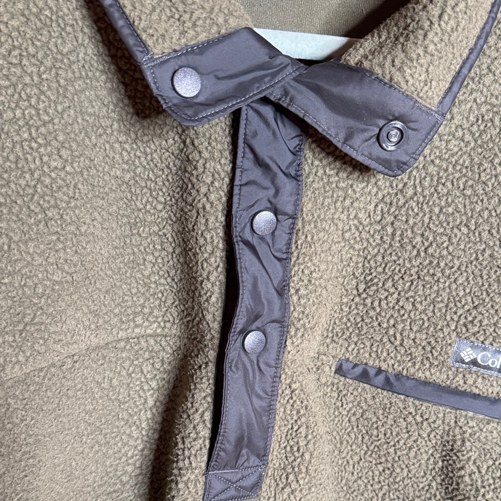 Columbia Helvetia II Half Snap Fleece Pullover Olive Green Black Size XXL Sherpa - Picture 6 of 9